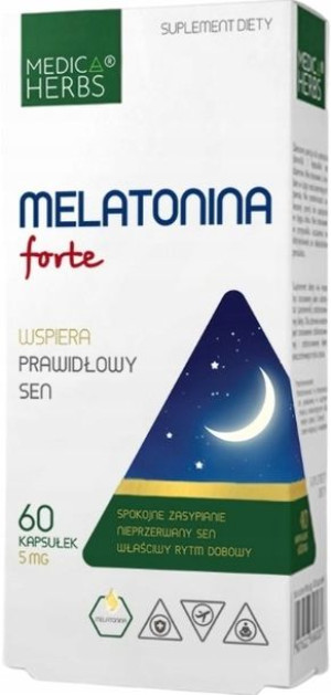 Melatonina Forte 5mg 60kaps Medica Herbs