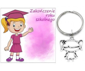Brelok Dziewczynka Prezent na Zakończenie Roku Szkolnego