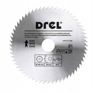 Piła tarczowa CV do drewna 180 mm x 60 T CON-TCV-1