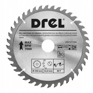 Piła tarczowa do drewna 230 mm x 40 T CON-TCT-2304