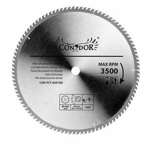 Piła tarczowa do drewna: 450 mm x 100 T CON-TCT-45