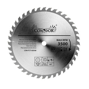 Piła tarczowa do drewna: 450 mm x 40 T CON-TCT-450