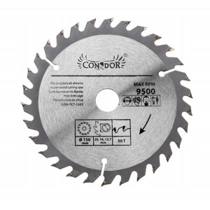 Piła tarczowa do drewna: 150 mm x 30 T CON-TCT-150