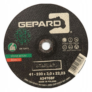 Tarcza do betonu 41 98A 230x3,0x22 GEPARD STANDARD
