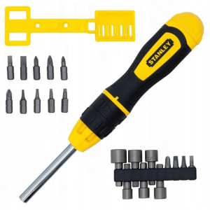 Wkrętak MULTIBIT z grzechotka + 20 bitów STANLEY