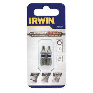 GROTY BITY Torx TX10 x 25mm 2 szt IRWIN Impact Pro