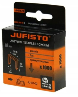 Zszywka typu J: 6 mm 1000 szt.JU-GTS-J06