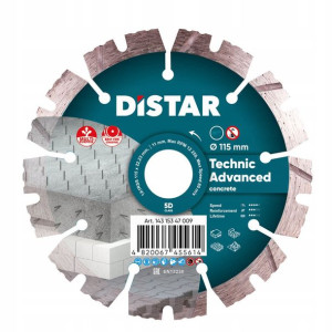 Tarcza diamentowa tnąca 1A1RSS 115mm TECHNIC ADVAN