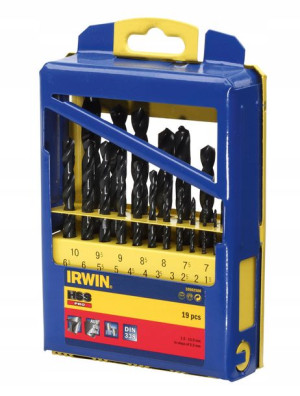 Zestaw IRWIN HSS PRO 1-10mm 19 wierteł do metalu