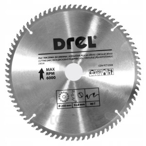 Piła tarczowa do drewna 250 mm x 80 T CON-TCT-2508