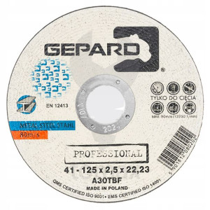 Tarcza Do Metalu 41 95a 125x2,5x22 Gepard Professi