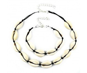 Naszyjnik Choker Bransoletka Muszelki Muszle Bali