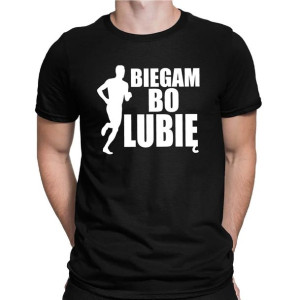 Koszulka męska BIEGAM BO LUBIĘ