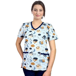 Bluza medyczna 100% bawełna elastyczna W7 roz. XXL
