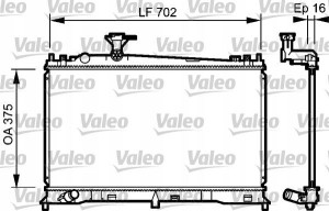 VALEO 735053 Chłodnica, układ chłodzenia silnika
