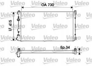 VALEO 732918 Chłodnica, układ chłodzenia silnika
