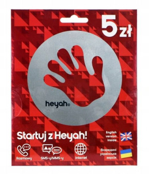 Starter Prepaid HEYAH 5zł Karta SIM/SIM Card