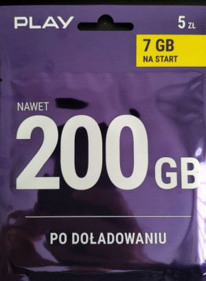 Starter Prepaid Play 5zł 7 GB Na kartę