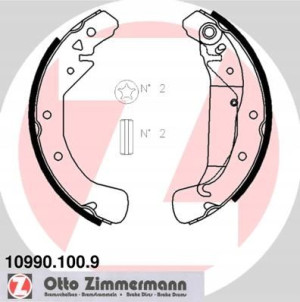 ZIMMERMANN 10990.100.9 Zestaw szczęk hamulcowych