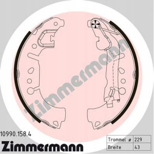ZIMMERMANN 10990.158.4 Zestaw szczęk hamulcowych