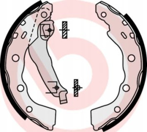 S 54 515 BREMBO Zestaw szczęk hamulcowych