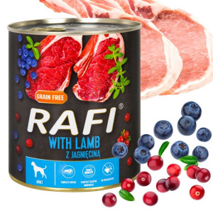 Rafi Mokra Karma Dla Psa Puszka Jagnięcina 800g