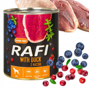 Rafi Mokra Karma Dla Psa Puszka Kaczka 800g