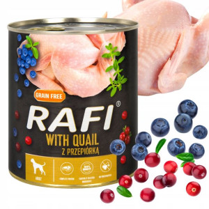 Rafi Mokra Karma Dla Psa Puszka Przepiórka 800g