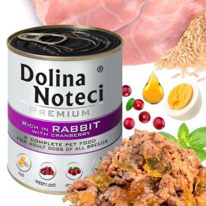 Dolina Noteci Premium Mokra Karma Psa Królik 800g