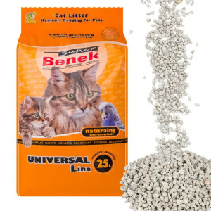 Super Benek Żwirek Bentonitowy Kota Naturalny 25l