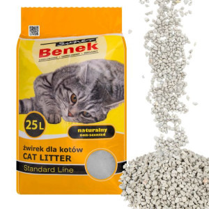 Super Benek Żwirek Bentonitowy Kota Naturalny 25l
