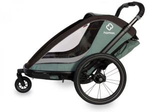 Przyczepka rowerowa COCOON ONE szaro-czarna