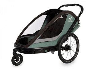 Przyczepka rowerowa COCOON TWIN zielono-czarna