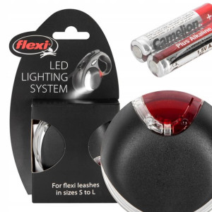 Latarka Led Zestaw Świecący Lampka Do Smyczy Flexi