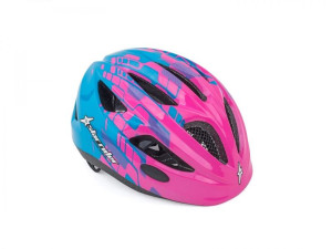 Kask AUTHOR STAR RIDER różowo(fluo)-niebieski mat 51-55