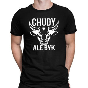 Koszulka męska z nadrukiem CHUDY ALE BYK
