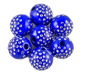 Koraliki ozdobne 8mm granatowe 20szt akrylowe
