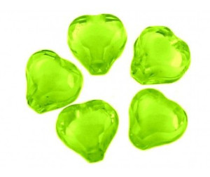 Koraliki serca w koraliku 8mm zieleń jasna 30sz