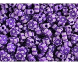 KORALIKI KWIATKI AKRYLOWE 7mm fioletowe 30 sztuk