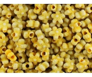 KORALIKI KWIATKI AKRYLOWE 7mm żółte 30 sztuk