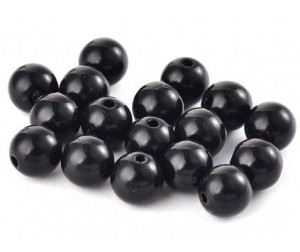 KORALIKI KULE AKRYLOWE 8mm czarne 20 sztuk