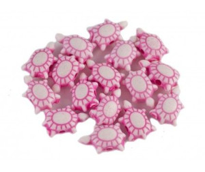Koraliki żółwie żółwiki akryl 11.5x8mm 20szt róż