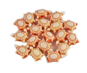 Koraliki żółwie żółwiki akryl 11.5x8mm 20szt pom.