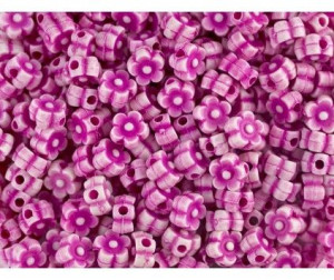 KORALIKI KWIATKI AKRYLOWE 6mm różowe c. 60szt