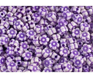 KORALIKI KWIATKI AKRYLOWE 6mm fioletowe 60szt