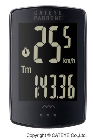 Licznik rowerowy Cateye PADRONE STEALTH CC-PA100W LCD