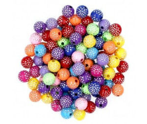 Koraliki ozdobne 8mm mix 100szt akrylowe HURT