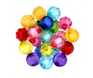 Koraliki akrylowe Koralik w Koraliku 8mm mix 20sztuk
