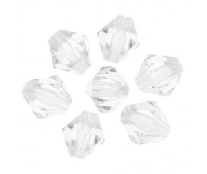 Koraliki Szlifowane Diamenciki 8mm 20szt Białe