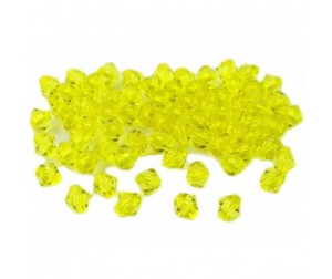 Koraliki Szlifowane Diamenciki 6mm 30szt Żółte